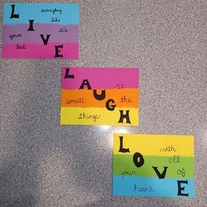 3 Piece Set - 8x11 Canvas paintings